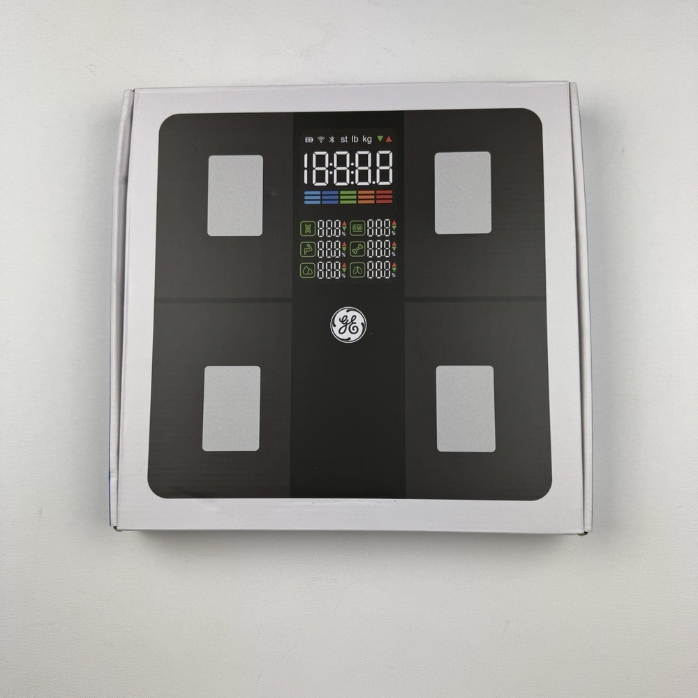 GE Smart Body Fat Scale CS20F Bluetooth Digital Weight BMI Black NEW